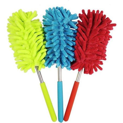 Plumeau Télescopique - Microfibre - 75 cm Déployé - Pour Étagères Radiateurs Meubles - Lot de 3 (1/4)