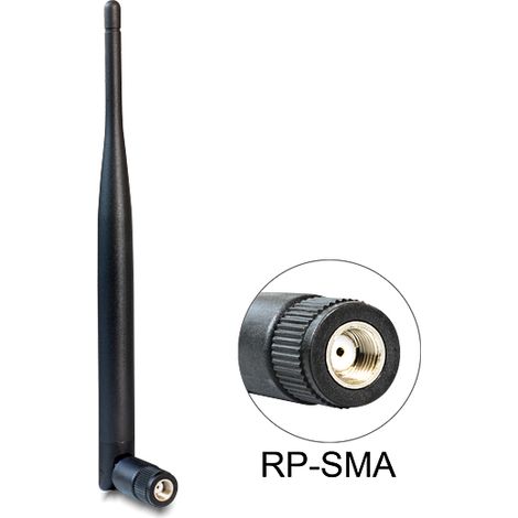 Delock wlan 802.11 b/g/n antenna rp-sma 5 dbi omnidirectional joint