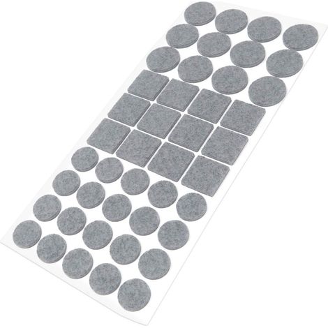 Adsamm® / 44 x feltrini autoadesivi/Grigio/diverse misure/ø 20 mm/ø 28 mm / 25x25 mm/Rotondo, Quadrato/piedini per mobili in feltro da 3.5 mm di spessore/pad protettivi per arredi (1/4)