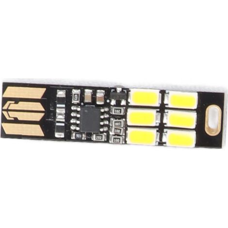 Ortviai Lampe de nuit USB tactile avec gradation continue, 6 LED, 5 pièces (3 blanc froid + 2 chaud) pour laboratoire et bureau (1/5)