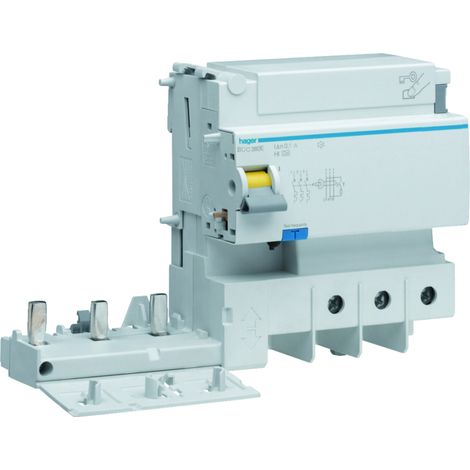Bloc différentiel 3 Pôles 125A 30mA type AC HAGER BDC380E (1/4)