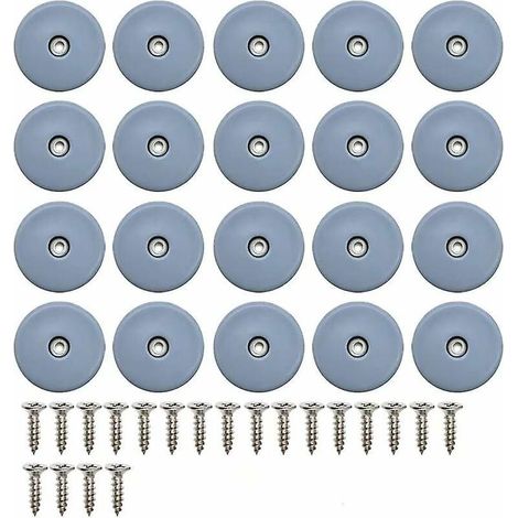 20 Pices Patins De Meubles Ronds En 22mm,avec Vis Patins En Tflon Pour Meubles Patin Chaise A Clouer Patin Glisseur En (1/5)