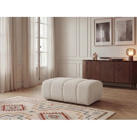 BOBOCHIC - Pouf NESTY tissu chiné   Beige