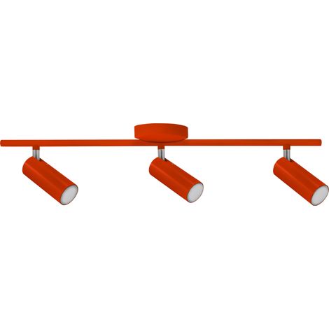 Applique/plafonnier LED 3 spots rouge 13,5W 3000K (1/5)