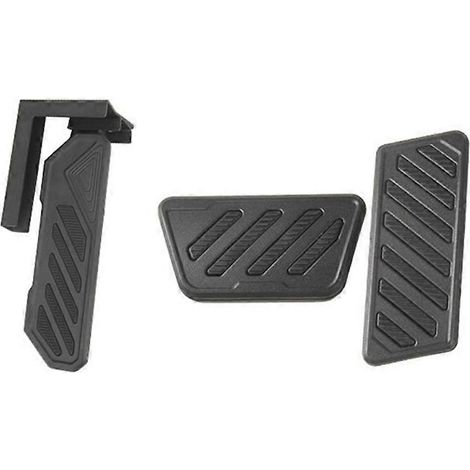 Ensemble de pédales d'accélérateur et de frein antidérapantes avec repose-pied gauche et rehausseur de pédale pour Jeep Wrangler JK 2007-2017 (noir) (1/5)