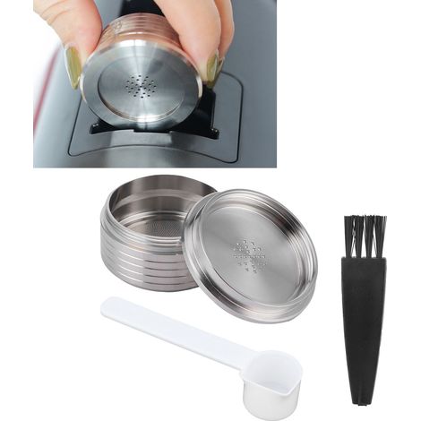 Capsule de Café Réutilisable avec Cuillère-Brosse Compatible Machine à Café DELTA Q NDIQ7323 (1/5)