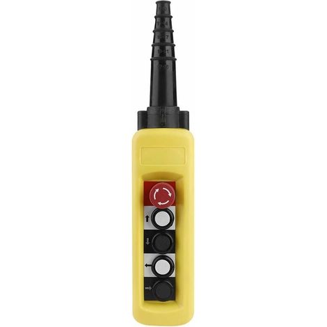 Interruptor de control de empuje para polipasto de cadena de grúa YMYNY XAC-A4713, 4 botones, interruptor de botón de elevación (1/4)