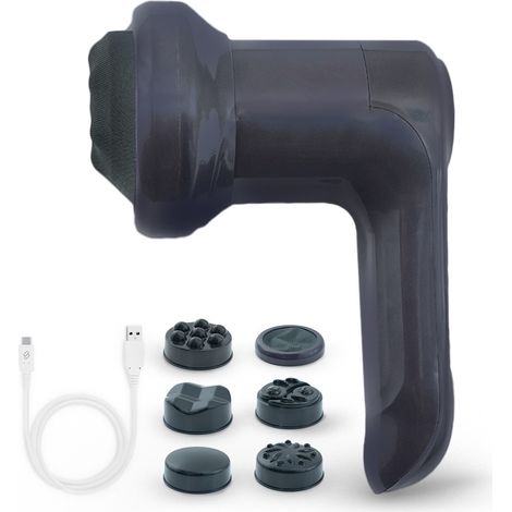 Masajeador Eléctrico para Cuerpo Recargable con 4 Cabezas y Vibración Ajustable  Color: Violeta (1/5)