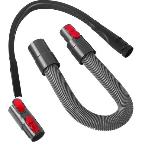 Lot de 4 Raccord de Remplacement Accessoires avec Embout Flexible, Rallonge Tuyau Extensible, Fermeture de Commutateur et Adaptateur pour V15 V11 V10 V8 V7 Aspirateur (1/5)