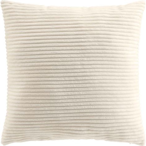 Coussin déhoussable NILS 45x45 cm – Velours relief – Coloris Naturel - 45x45cm - Naturel (1/2)