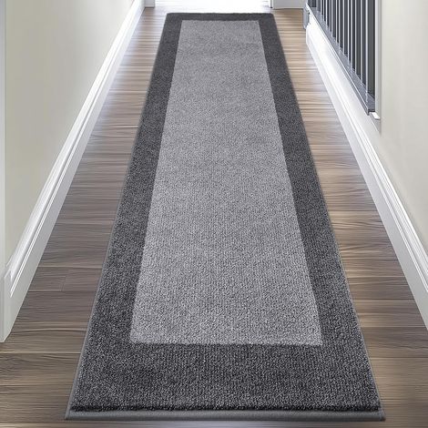 Tapis Couloir 60 x 213 cm, Tapis Cuisine Interieur Antidérapant et Lavable en Machine, Idéal pour Chambre, Porte, Passage, Salle de Bain ou Sol, (Emballage en Rouleau) (1/5)