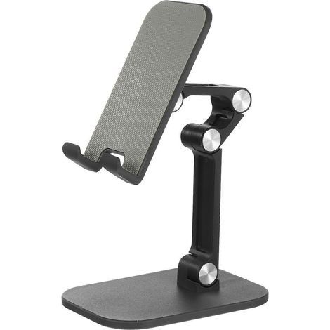 Support de bureau en silicone ABS pour téléphone et tablette (1 pièce) - Idéal pour la maison et le bureau-28.00X12.00X2.20CM-Black (1/4)