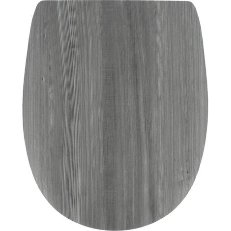 Wc-deckel holz form 18 inch flache form edelstahl befestiger - facon lambris grau - Tendance (1/5)