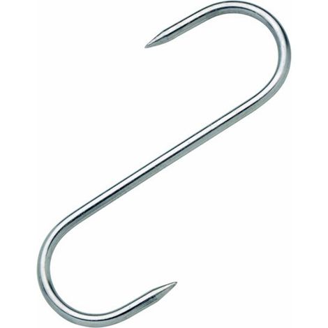 Gancio Fisso per Macellaio in Acciaio Inox alimentare ideale per salumi -2 punte 120 mm (1/2)