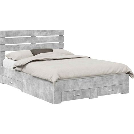 Maison Exclusive - Bettgestell mit Schubladen mit Kopfteil Holzwe
