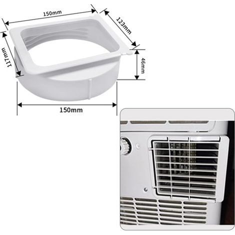 Adaptateur d'échappement pour climatiseur, extension de tuyau de climatisation, raccord fileté universel pour climatiseur portable (KY-25 15 cm)