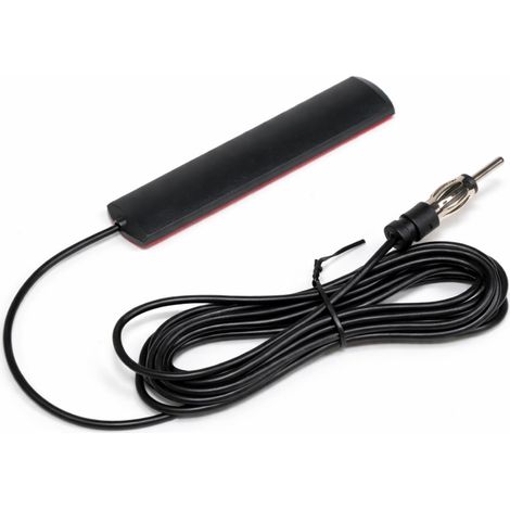 Antenne Voiture FM Dab avec câble 3 m, antenne Radio Voiture Pare-Brise adhésive, Adaptateur antenne autoradio DIN 41585 Femelle vers ISO, antenne Dab Voiture pour Camion Camping-Car (1/5)