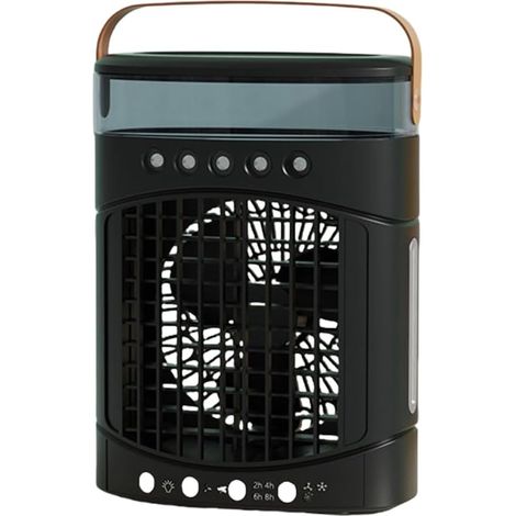 Ventilatore da scrivania a risparmio energetico con luce notturna, ventilatore da scrivania oscillante portatile (1/2)