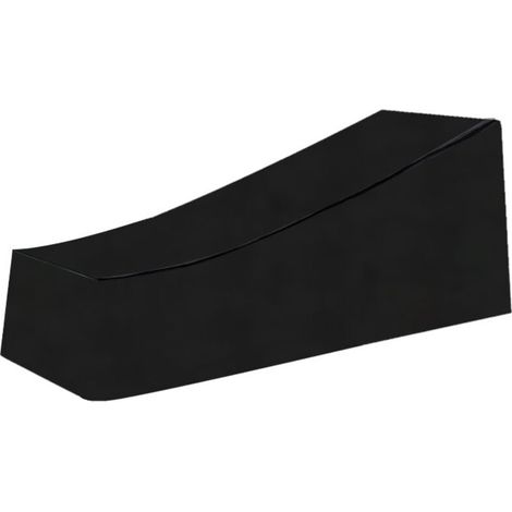 Housse de Chaise Longue Exterieur,Imperméable, Coupe-Vent, Anti-UV, Tissu Housse de Protection Bain de Soleil, Transat (210754080cm) - Noir (1/4)