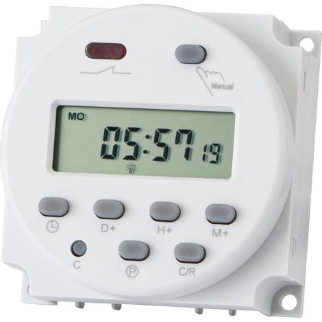 Interrupteur Horaire Programmable CN101 - AC/DC 24V - Hebdomadaire Digital - Contact Sec (Libre de Potentiel) - Relais Temporisé avec Écran LCD pour Solaire et Domotique - 16 on/Off (1/5)