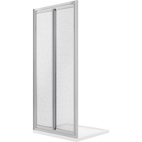 Porta doccia saloon con doppia anta battente vetro stampato h 198 mod. West 70 cm
