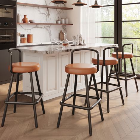 Bartisch-Set aus MDF in Schwarz für 4 Personen mit Kücheninsel und Stauraum (1/5)