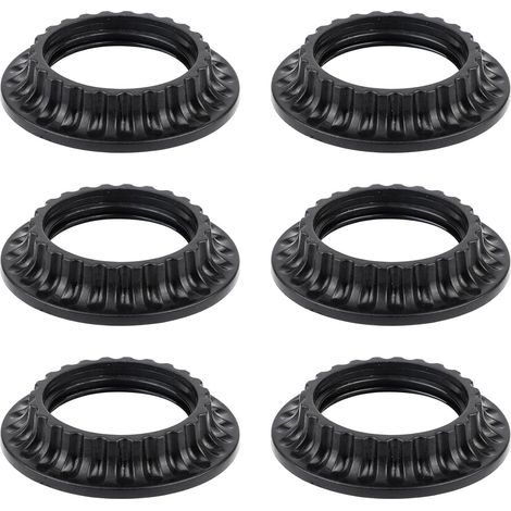 6 x Lampshade Rings for Lamp Sockets, 35 mm Diameter Thread Retaining Ring for Lampshade Screw Collar Rings for Lampshade Socket Rings for Light Fixtures (1/5)