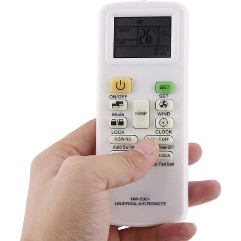 Telecomando universale per condizionatore d'aria, telecomando sostitutivo per condizionatore d'aria con schermo LCD