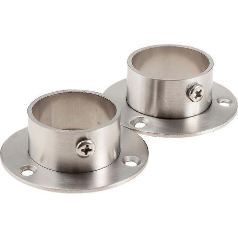 Embout de tube chromé pour tringle à vêtements rotative, 62 x 21 mm (1/5)