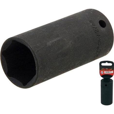 Neilsen 1/2" Drive Standard Deep Square Metric Single Impact Socket 27mm (1/2)