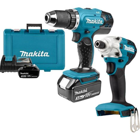 Makita 18v LXT Twin Pack - Cordless Drill + Impact Driver 2x 3.0ah Battery (1/5)