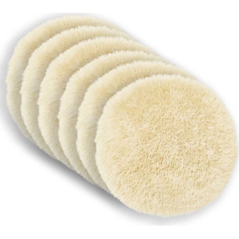 Housse de coussin 6 pcs HEERLEN Crème Ø 40 cm Fleece PV vidaXL