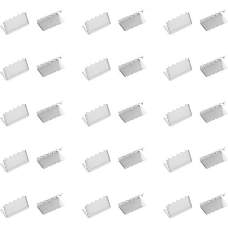 30pcs 11x20mm Crimp Ends Ribbon Buckle Crimp Terminal Brass Crimp End Pliers End Tip for Hat Bracelet Lace Belt Ribbon, Silver (1/5)