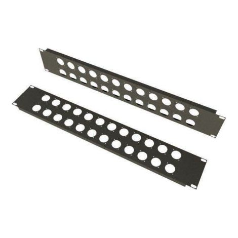 Panneau de montage sur Rack 2U S2Ceb-Groupe Cae, 483 x 88mm, Noir ( Prix pour 1 )