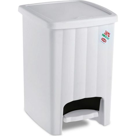 Pattumiera "Margherita" con pedale in plastica da 20 litri