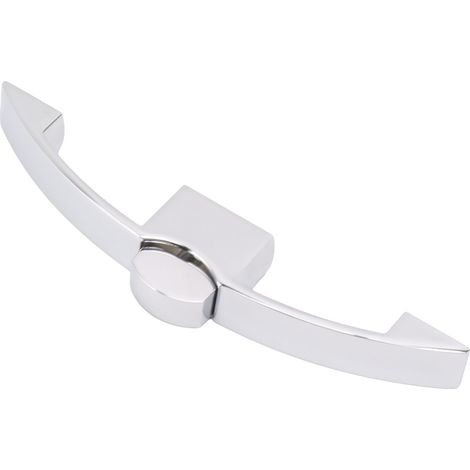 2-teiliges Riegelschloss mit Druckknopf für Schränke, Knauf für Riegelschloss für Wohnmobile, Boote, Lochabstand 128 mm (Chrom) (1/5)