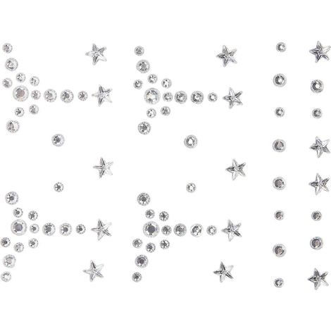 feuille de strass autocollants pour le visage - Bijoux de visage à coller - Stickers pour le visage - Fête-0.00X0.00X0.00CM