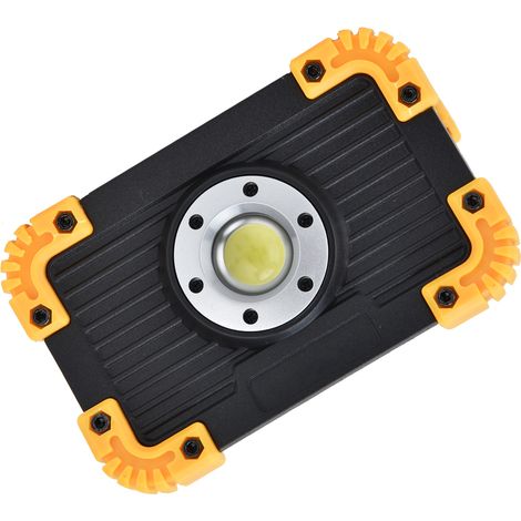 Projecteur LED d'urgence Mini COB Lampe de travail portable ronde rechargeable USB pour le camping et les activités de plein air (1/5)