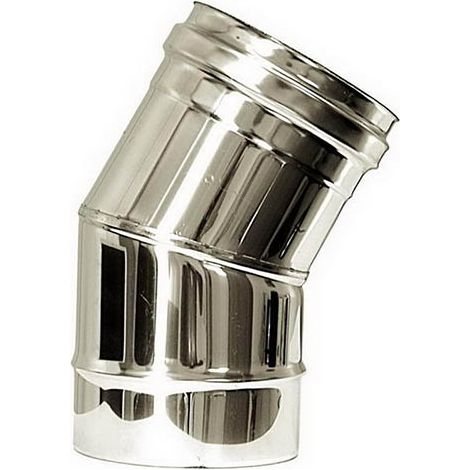 Curva 30 canna fumaria DN 150 tubo acciaio inox 316