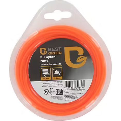 Fil pour débroussailleuse - Profil rond - Nylontaille2,40mmx12,20m