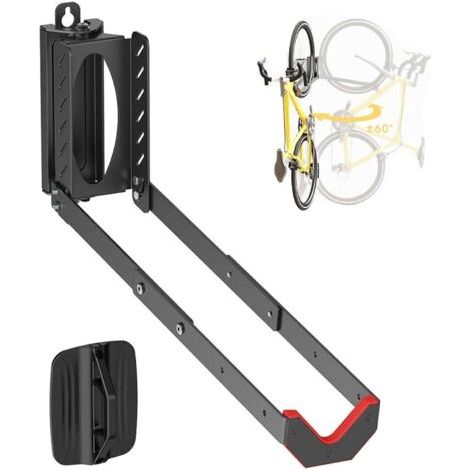 Support mural réglable pour vélo – Bras pliable et pivotant – Ajustement sur 3 niveaux – Charge maximale 25kg – Gain de place pour garage (1/5)