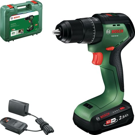 Bosch Akku-Schlagbohrschrauber PSB18V-60, 1x Akku PBA 18V 2.5Ah in Handwerkerkoffer (1/5)