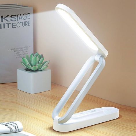 Faltbare, kabellose LED-Schreibtischlampe, dimmbare Tischlampe mit 3 Helligkeitsstufen, augenschonende Tischlampe (1/5)