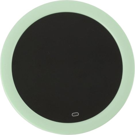 Chauffe-tasse électrique USB à pression par gravité, 55 °C, pour le bureau (vert). (1/5)