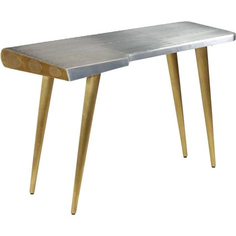 Escritorio/mesa de trabajo/mueble de ordenador estilo aviador vintage 120 cm 0502084 (1/5)