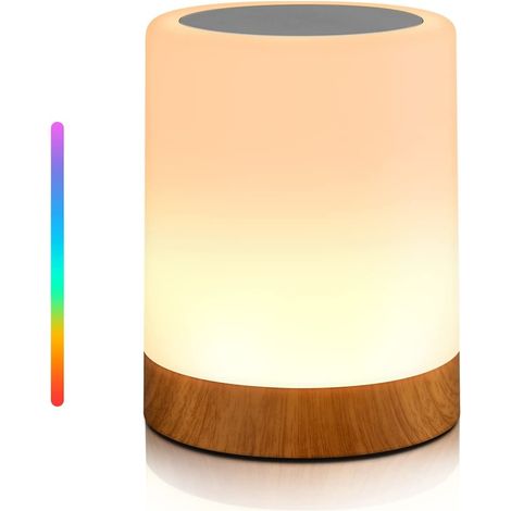 Luce notturna ricaricabile con controllo touch Echo, LED, RGB, con funzione di cambio intensità e colore, batteria da 1200 mAh, portatile. (1/5)