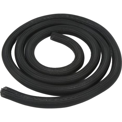 Gaine fendue noire de 3 m (10 pi), diamètre 25 mm, auto-enroulable, résistante aux hautes températures, pour câbles automobiles (1/5)