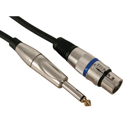 Cable Professionnel Xlr, Xlr Femelle Vers Jack Mono 6 35mm (10m) (1/3)