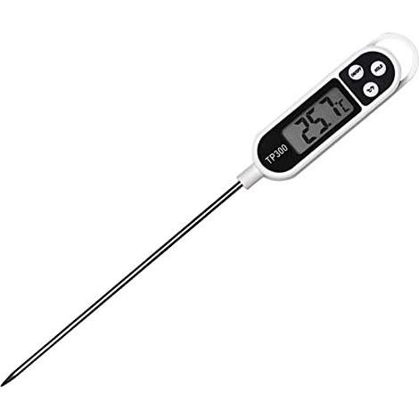 2PCS Thermomètre numérique pour Aliments TP300 Viande de Lait Turquie Outil de Cuisson Structure de Type Stylo Sonde Alimentaire pour Barbecue de Cuisine - Blanc et Noir (1/5)