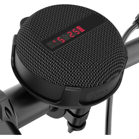 Bluetooth-Lautsprecher für Fahrräder, tragbarer Inwa-Lautsprecher, Akkuanzeige und eingebautes Mikrofon, wasser- und staubdicht für Radfahren, Duschen, Strand und Wandern. (1/5)